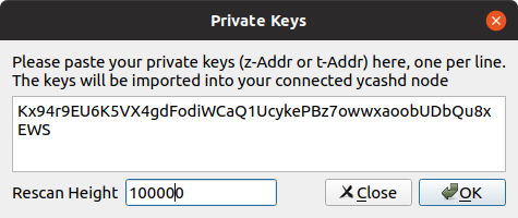 Import Private Key